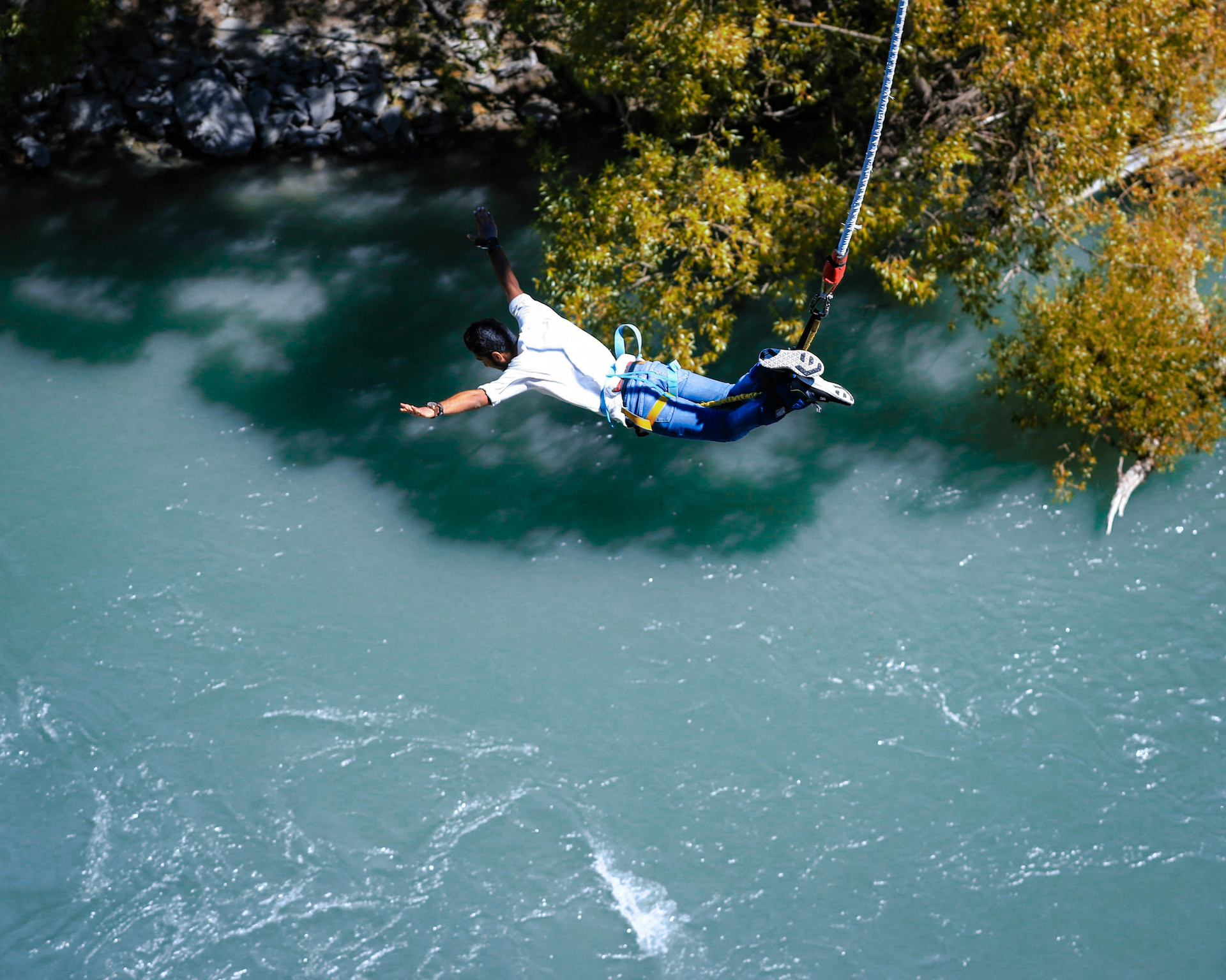 Bungee jumping in Rishikesh India